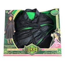 New Wicked Elphaba Black Dress, Hat  Cape Costume Dress Up Set Child Size 4-6x