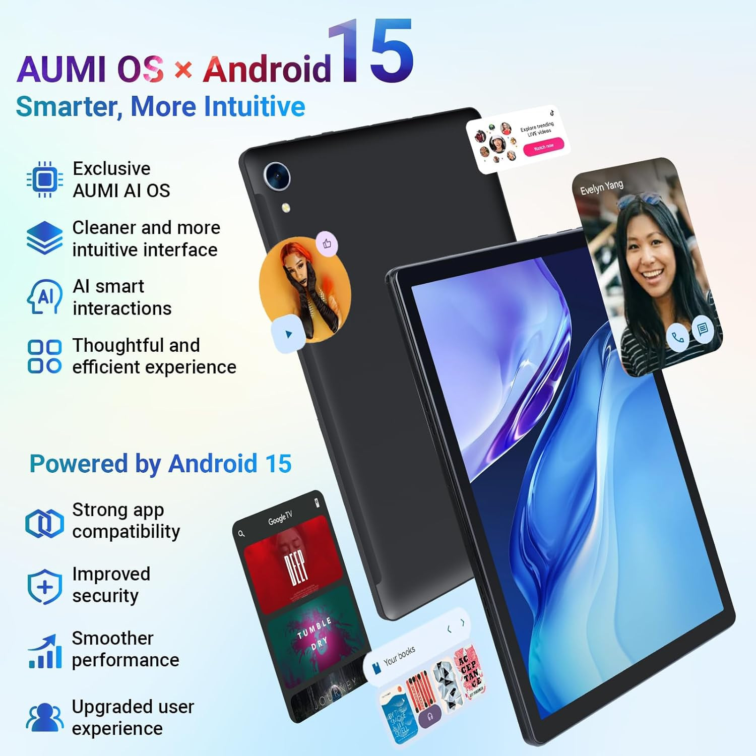 Tablet 10 Pollici con Tastiera per Studenti Android 15 24GB RAM - 3