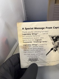 Legendary Wings Nintendo NES w/ Instruction Manual Tested authentic fast shippin
