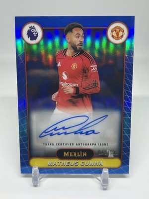 Topps Merlin Premier League 2026 Matheus Cunha Man United Auto #/150 MV-CU 812