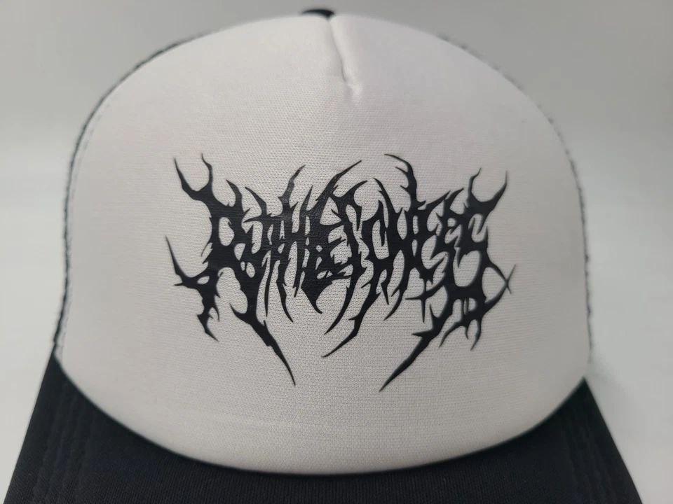 Gorra de malla Ruthlessness Trucker Snapback banda de metal pesado hardcore blanca negra Foto 4 de 4