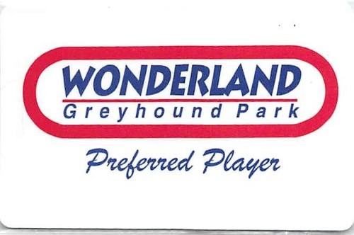 Wonderland Greyhound Park - Revere, MA - Preferred Player Card w/barcode
