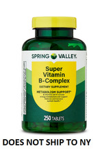 Spring Valley Super B-Complex 250 Tablets   Dietary Supplement, Free Shipping