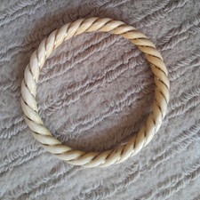Vintage - twisted ivory colour bangle with 14k gold threading