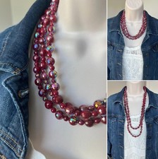 Premier Designs Jewelry SCARLET 60" Long Faceted Bead Necklace New