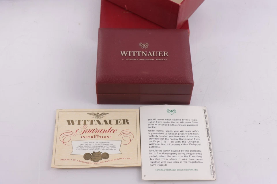 Cajas de reloj interiores y exteriores Wittnauer con papeles== App años 1950-60 Foto 3 de 4