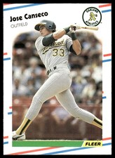 Jose Canseco 1988 Fleer #276 Athletics MLB READ FREE SHIPPING AutographDen