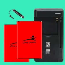 Premium Real 2x 3920mAh Business Durable Battery Wall Charger for LG K10 MS428