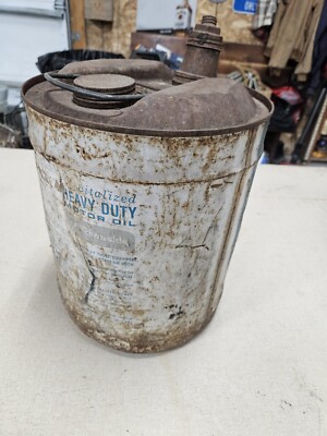 Vintage 1960s Wards Riverside 5 Gallon Vitalized Heavy Duty Oil