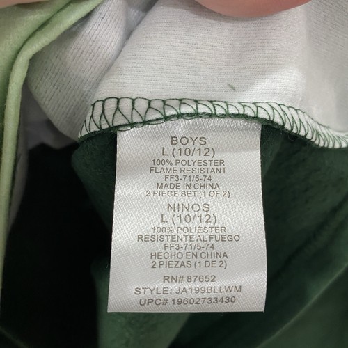 Jurassic World Dinosaur Pajama Set Kids Boys L 10/12 Fleece Green PJ's New - Picture 16 of 16