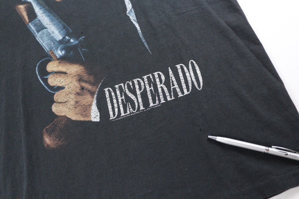 Vintage Desperado Movie Shirt Tee Black T-Shirt 1995 L Large 