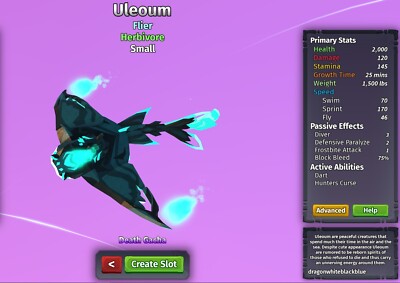 Uleoum Species | Creatures of Sonaria | Roblox