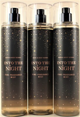QTY 3 - Bath & Body Works INTO THE NIGHT Fine Fragrance Body Mist Spray 8 Oz
