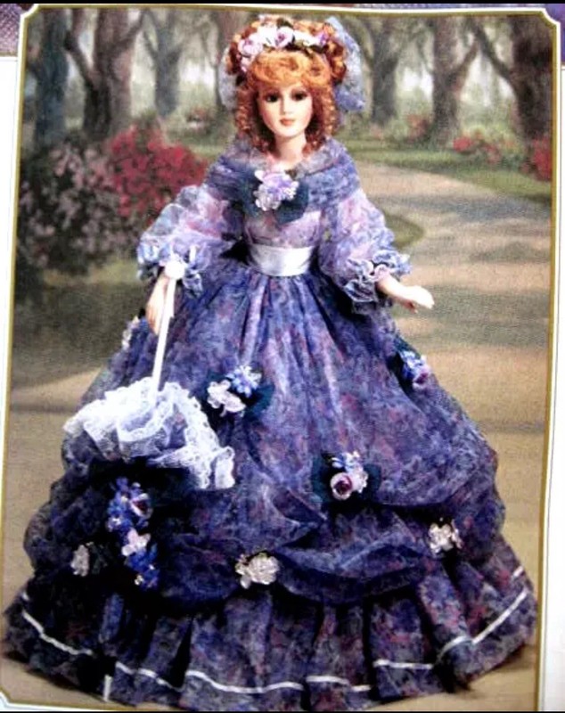 NEW! Maryse Nicole Franklin Mint Porcelain Doll Charlotte Ann Southern Belle