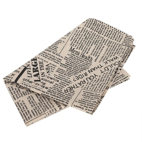 English Newspaper Table Cloths Cover Cotton Linen Blend Fabric Print Home Decor - Picture 2 of 11