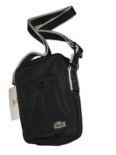Nuevo AUTÉNTICO Para Hombre Lacoste Cruzado Unisex Bolsos de hombro Nueva  Ciudad Casual 2 Negro | eBay