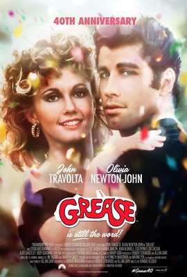 Grease movie poster (b) - 11'' x 17'' inches - John Travolta, Olivia Newton John