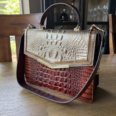 NWOT Brahmin Gabriella Rose Gold Provence Satchel Purse