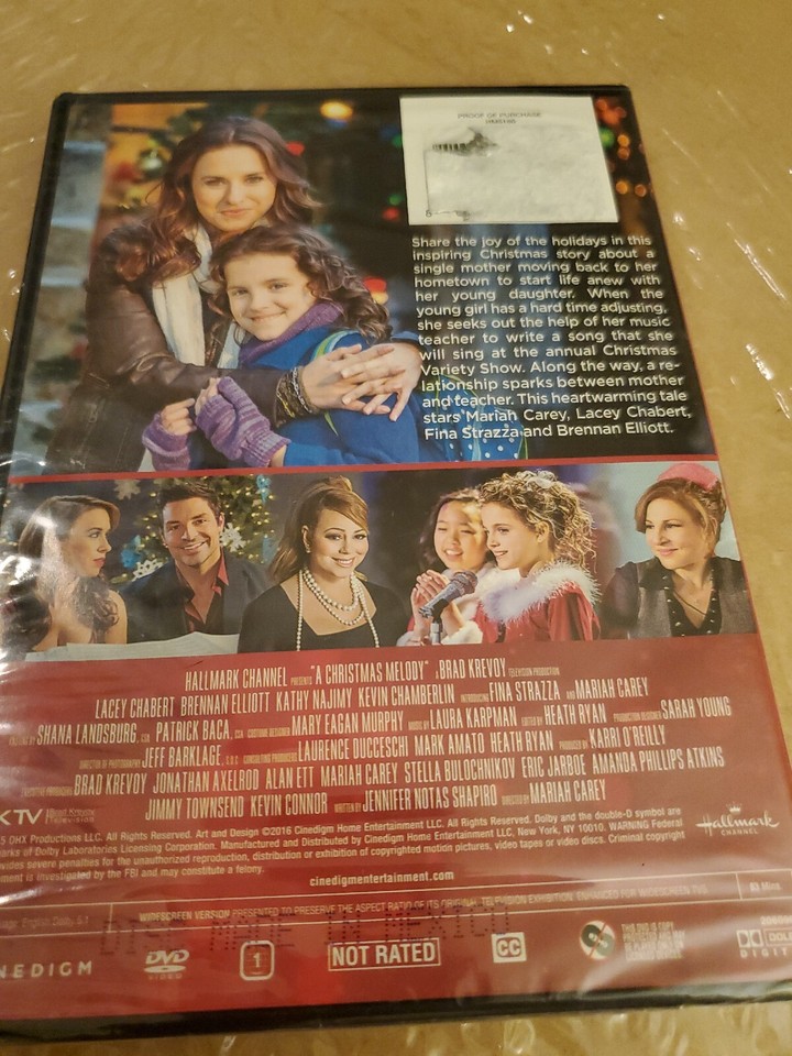 A Christmas Melody DVD New Still Sealed Hallmark Channel Mariah Carey
