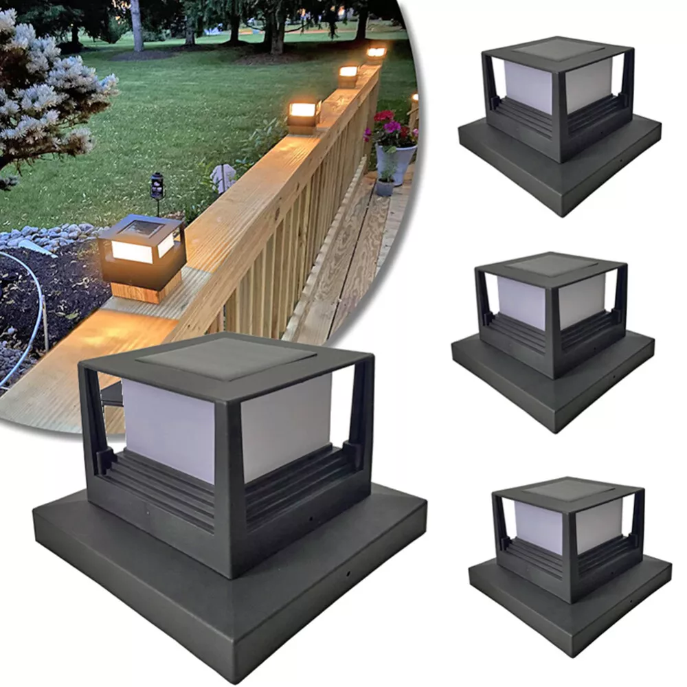 Solar pillar lamp deals