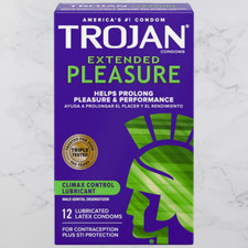 TROJAN EXTENDED PLEASURE Climax Control Extended Pleasure Condoms, 12 Count