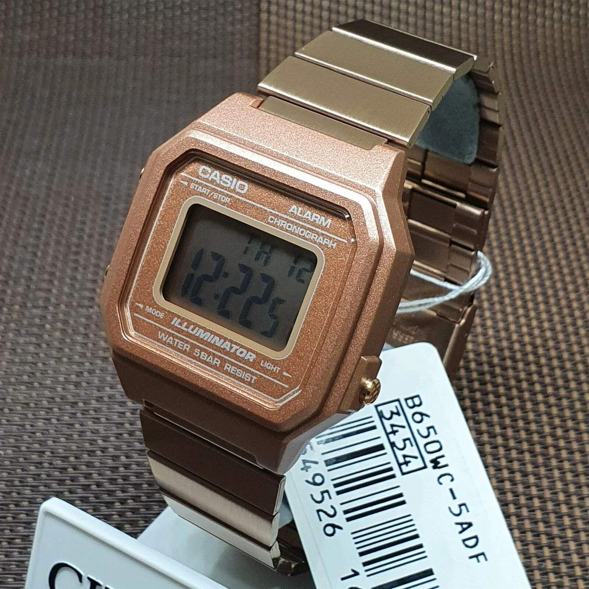Casio B650WC 5A Vintage Retro Rose Gold Ion Plated Stainless Steel