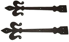 A Pair Of 16" False Door Hinge Fronts in Black Cast Iron (AX27)