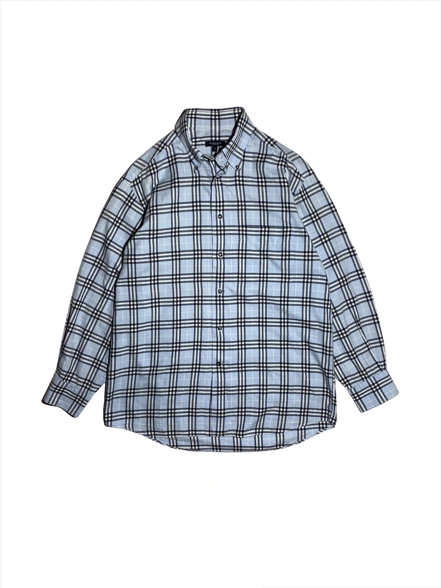 Burberry Vintage Nova check blue shirt Size L eBay