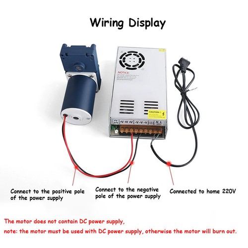 Motor de reducción de CC de 1 pieza 24V 30W 3,5 rpm motor eléctrico de engranaje de alto par 63KTYZ - Imagen 4 de 4