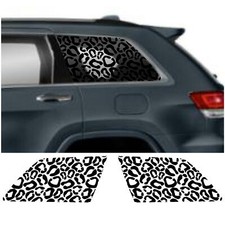 2 Cheetahleopard Print Decal Rear Windows Fits Jeep Grand Cherokee 2011-2021