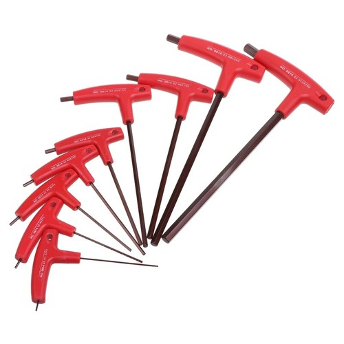 9 Pcs T-handle Allen Wrench Set Metric Long Arm Ball End Hex for Key Wrench Set - Picture 6 of 8