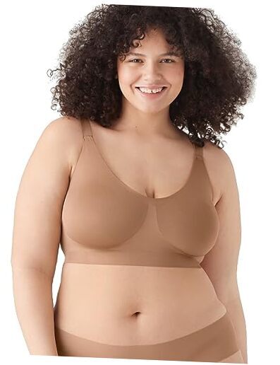 Women's Soft Form V Neck Adjustable Strap Bra (3X) 44-46B/D Bronzed