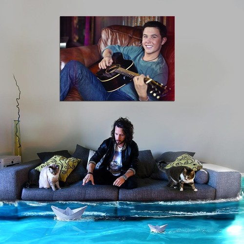 V7545 Scotty McCreery Smile Guitar Cute Country Singer WALL POSTER PRINT UK - Picture 3 of 13