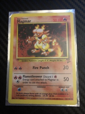 Magmar 051/130 Base Set 2 Regular W/ Protective Sleeve