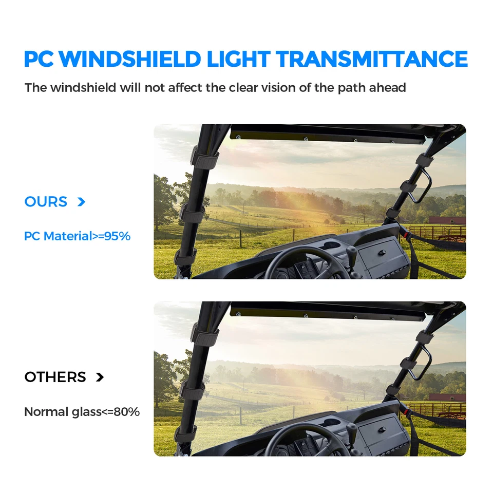 Parabrisas completo delantero para John Deere Gator XUV 560/550/590E/590M 590i S4 560E Foto 3 de 4