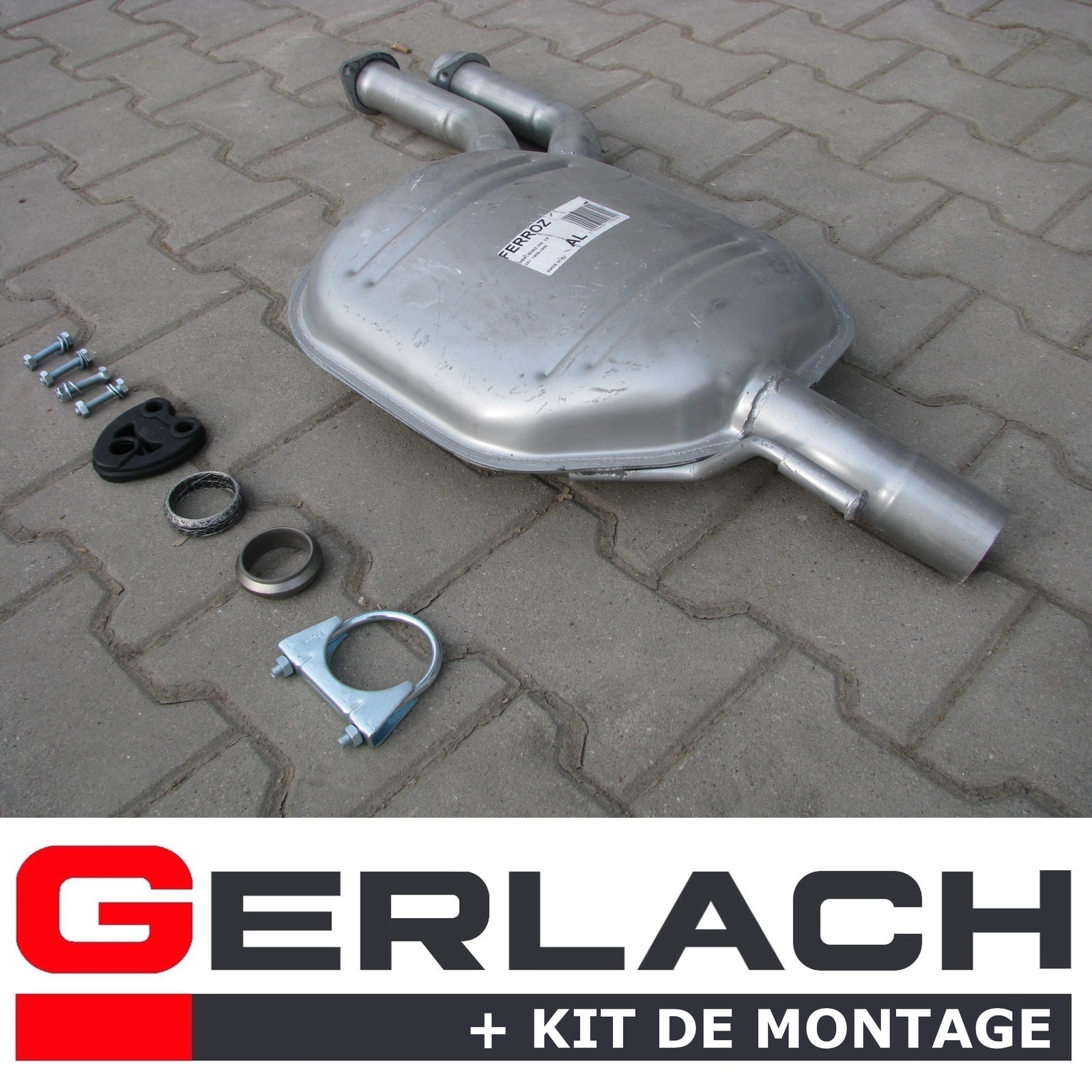 Silencieux intermédiaire F111 en acier aluminisé pour Mercedes W124 S124