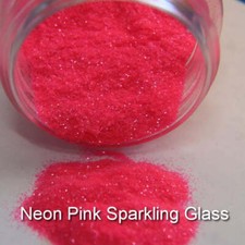 .008 Neon Pink Sparkling Glass Matte Effect under Epoxy