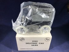 D1-84 ERTL 1:25 SCALE DIE CAST BANK - 1905 DELIVERY CAR - NIB -PREMIUM INCENTIVE