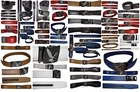 Men's Belt Leather Dress Casual Auto Lock belt Self locking buckle 30 to 50 inch