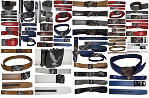 Ceinture Robe en cuir Casual Auto Lock ceinture Boucle de verrouillage automatique 30 à 50 de pouce pour homme