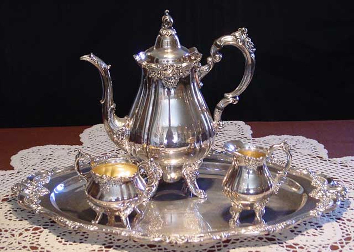 WALLACE BAROQUE SILVERPLATE 4 PIECE COFFEE SET INCLUDING TRAY | eBay