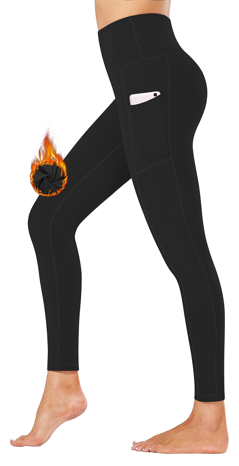 High Waist Yoga Pants, Pocket Yoga Pants Tummy Control Workout Running 4 Way ...