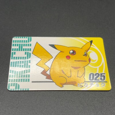 Pokemon Pikachu Jumbo Carddass Animation Version Nintendo No.025