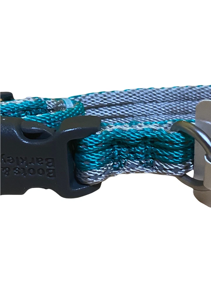 Botas y Barkley Reflectante Dos Tonos Verde Azulado/Gris Collar para Perro hasta 25 libras, S Pequeño Foto 2 de 4