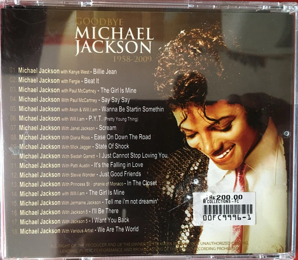 MICHAEL JACKSON WITH FRIENDS SPECIAL EDITION VERY RARE CD - Image 3 of 3