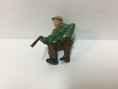 Just Plain Folk # 4009 G Scale Train Figure Hobo Sitting On Ground Ready Eat NEW