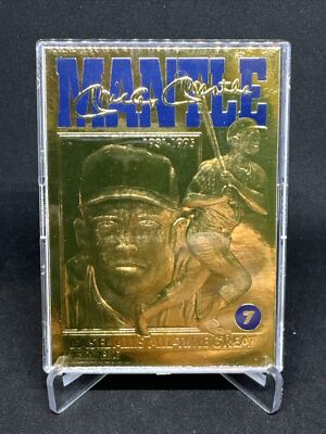 1996 Bleachers 23K Gold #7 Mickey Mantle with Box & COA | eBay