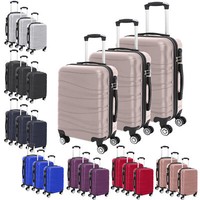 3 Pcs Suitcase Set ABS Hard Shell 4 Wheeled Trolley Lightweight Luggage VENTURE