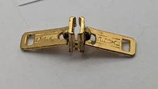 Vintage Lot Of 1 SERVAL Brass Color Zipper Double Pull Pulls Tab Puller READ 05