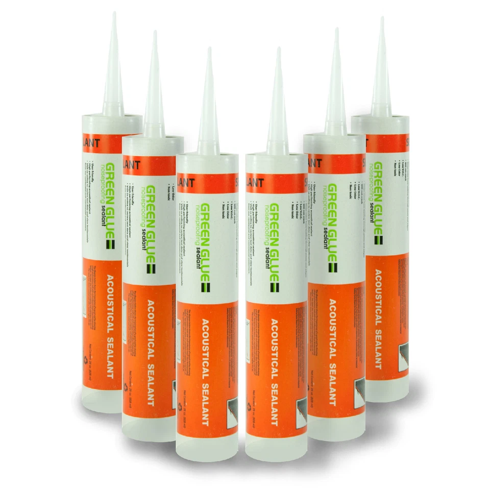 GREEN GLUE COMPANY Green Glue Acoustical Sealant Caulk - Half Case (6 Tubes)